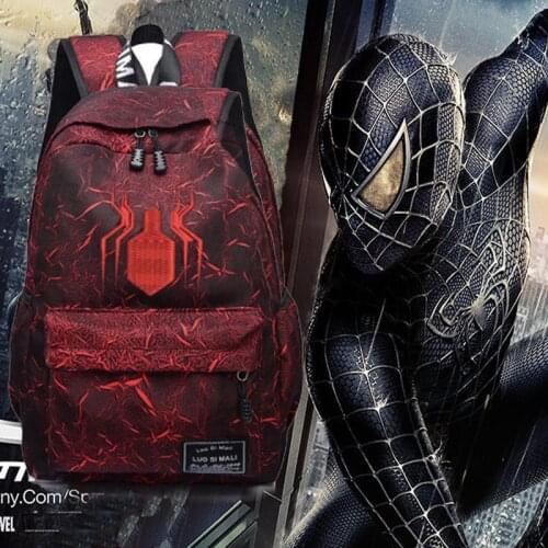 Genuine Disney Marvel Backpack Spiderman Captain America Capacity Backpack Travel Bag Men&Women Laptop Bag Mochila Escolar
