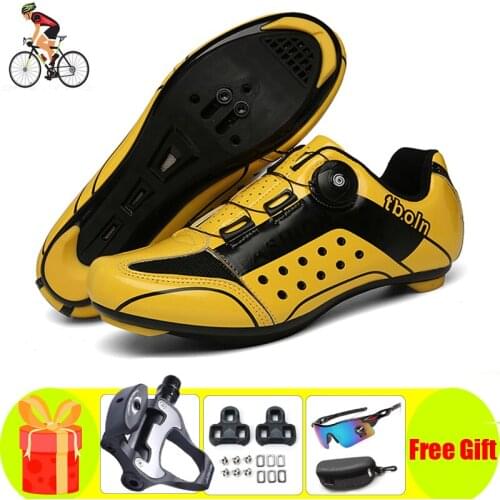 Sapatilha Ciclismo Road Cycling Shoes Pedals Breathable Self-locking Racing Shoes Ultra-light Athletic Riding Bicycle Sneakers