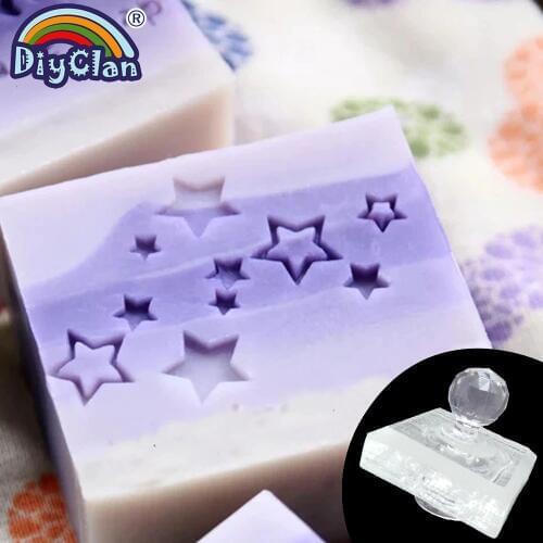Cute Stars Natural Soap Stamp Mold Star Handmade Clear Diy Natural Organic Glass Soap Making Tools Chapter Acrylic Chapters