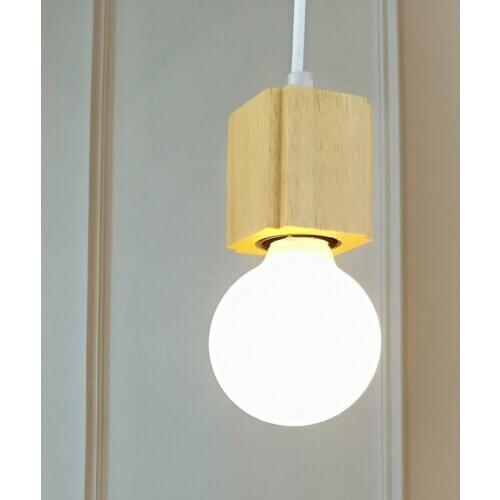 Nordic pendant light woden pendant lamp for home lighting modern hanging lamp aluminum lampshade led bulb kitchen light e27 ing