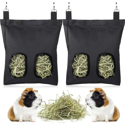 Rabbit Hay Feeder Bag, Guinea Pig Hay Feeder Storage,Hanging Feeding Hay For Small Animals 600 D Oxford Cloth Fabric