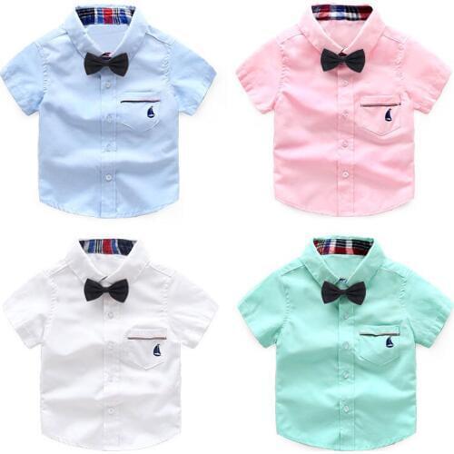 Рубашки с коротким рукавом для мальчиков TBwish China At AliExpress