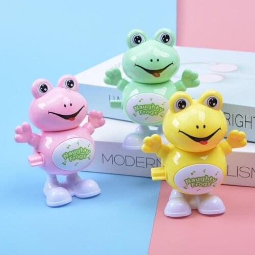 Wind up Toys Retotable Eco-friendly Plastic Wind Up Frog Toys for Kids