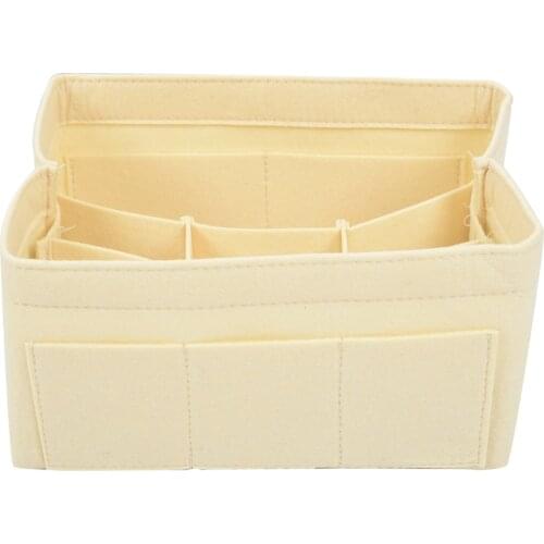 Women Fashion Felt Cloth Inner Bag Fits In Insert Handbag Multi-Pockets Cosmetic Bags Storage And Personal Belongings Organizer