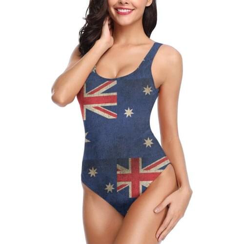 Women 2021 Exotic Bikinis Old And Worn Distressed Vintage Flag Of Australia Women Swimsuit One Piece Swimwear R333 Women Beach