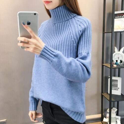 Women sweaters Pullover Turtleneck 2020 fashion Turtleneck new winter loose render sweater female Woman clothing LXJ2016