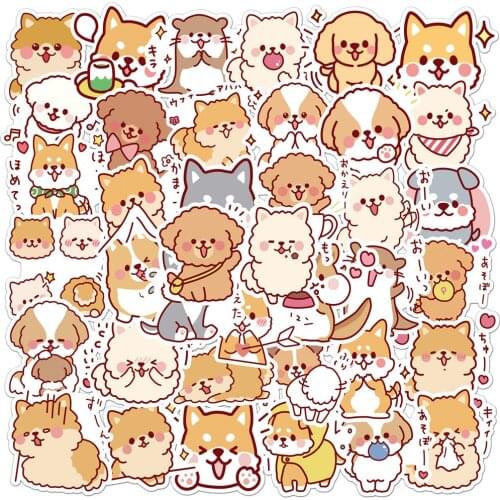 10/50Pcs Cute dog Graffiti Stickers Mixed Style Toys For Suitcase Laptop Bike Luggage Car Scooter Skateboard Sticker
