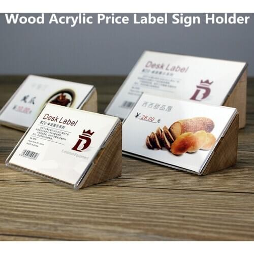 120*80mm Acrylic picture sign holder table magnetic menu sign holder picture photo frame display Stand