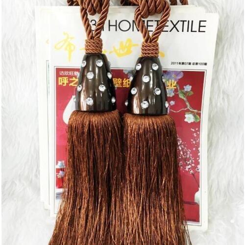 2pcs/lot Diamond-studded Ball Tieback Tassel Hanging Balls Curtain Accessories Bedroom Livingroom Supplies Household Decoration