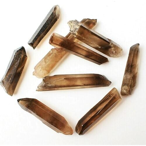 30g/50g Natural Smoky Crystal Wand Lemurian Seed Quartz Point Crystal Rough Mineral Specimen