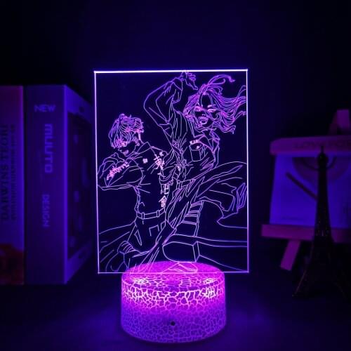 Anime Lamp Tokyo Revengers Mikey and Draken Led Lamp Manga 3d Light for Child Bedroom Decor Night Light Birthday Gift Room Table