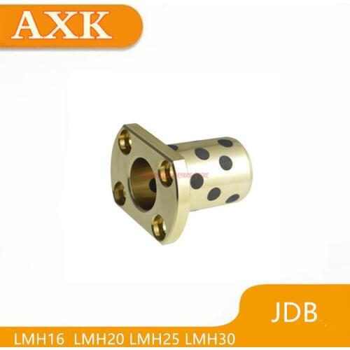 AXK Free Shipping 1pcs Jdb Solid Embedded Graphite Self-lubricating Oil Bearing Copper Sheath Mfns Lmh16 Lmh20 Lmh25 Lmh30