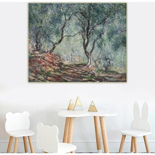 Citon Claude monet《Olive Tree In The Moreno Garden》Canvas Oil Painting Art Picture Wall Background Decor Home indoor Decoration