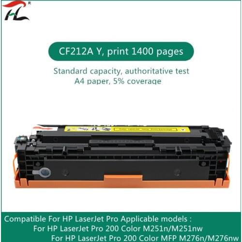 YLC Compatible color Toner Cartridge CF210 210A CF210A - CF213A 131A for HP LaserJet Pro 200 Color MFP M276nw M251nw printer