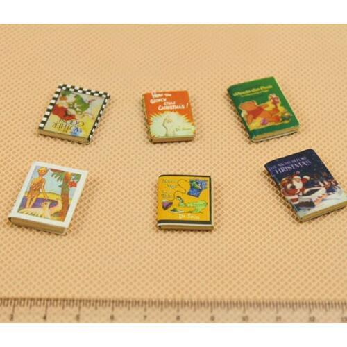 G05-X122 children baby gift Toy 1:12 Dollhouse mini Furniture Miniature book 6pcs/lot