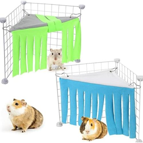 Small Pet Hidden House Hamster Hammock Guinea Pig Nest Rabbit Squirrel Corner Cushion Guinea Pig Door Curtain Game Accessories