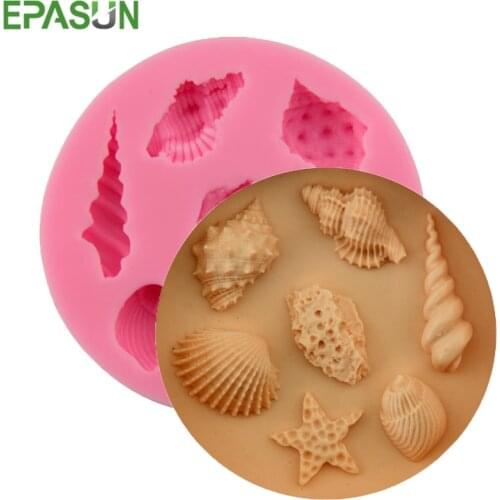 EPASUN 3D Silicone Mold Soap Animal Shell Starfish Form DIY Making Mold Fondant Polymer Clay DIY Mould Decorating Tools