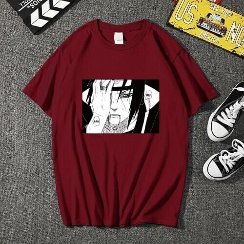 Mens Fashion Sad Girl Harajuku Aesthetic Anime T-shirt Japanese Style Afraid Of The Dark Tops My Sad Soul Cartoon Print T shirt