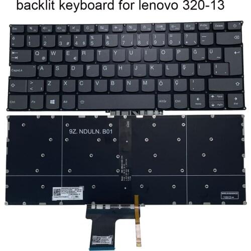 Computer turkish keyboard backlight for Lenovo IdeaPad 320-13 320S-13IKB 320S-13 PC4SPB Turkey laptop keyboards light SN20M62518