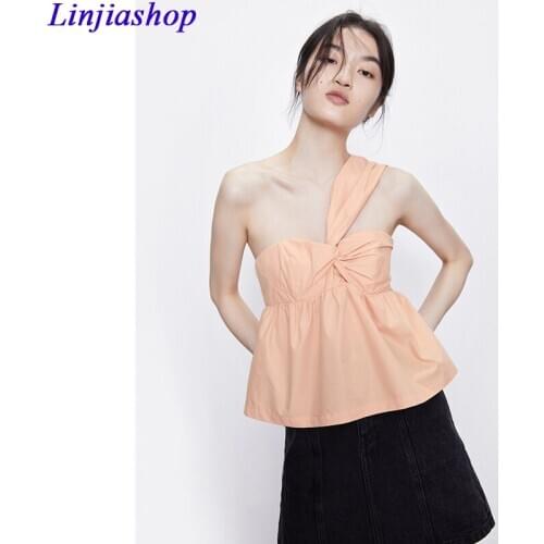 Sexy Cotton Crop Top Summer Tank Tops Women Bow Sleeveless Designer Solid Bloggers Fashion Pleated Loose Camis