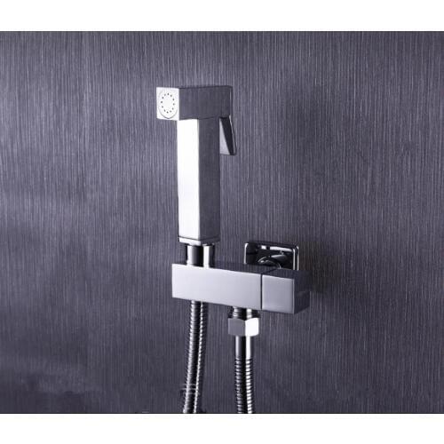 Brass chrome shattaf Women Hand held Bidet Cold Shower set Mixer Portable bidet spray faucet with 1.5m hose ducha higienica