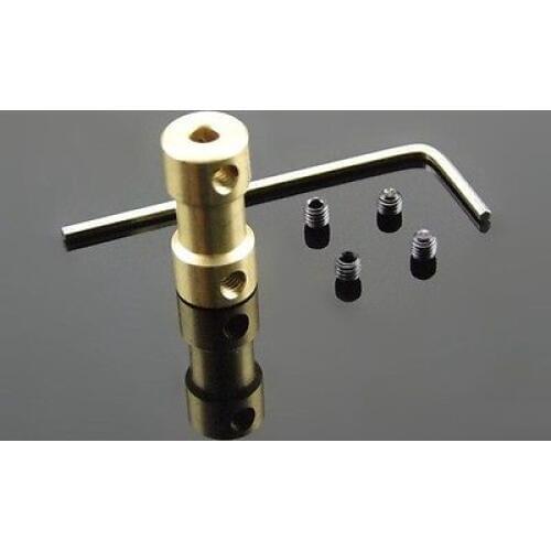 5PCS/Lot 5mm-5mm Copper Shaft Coupling Coupler Connector Tire For Diy Model Motor Robot Ship Smart Car Wheel