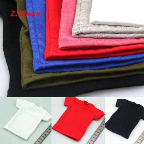 7 Colors 1/6 Scale Male Figure T Shirt for 12 Inches Action Figure Dolls