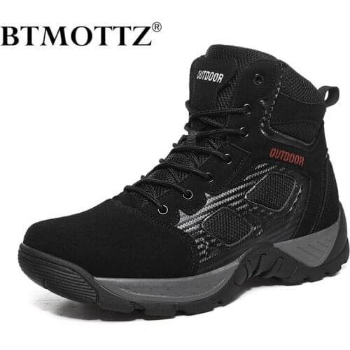 Men Tactical Combat Army Ankle Boots Waterproof Hiking Boots New Outdoor Boots Men Breathable Non-slip Trekking Sneakers For Men