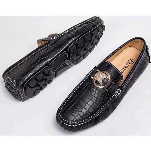 2021 luxury brand designer silver shoes driving gents mens crocodile leather loafers casual natural genuine vintage big size 48