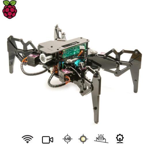 Adeept DarkPaw Bionic Quadruped Spider Robot Kit for Raspberry Pi 4/3 Model B+/B/2B, STEM Crawling Robot, OpenCV Tracking