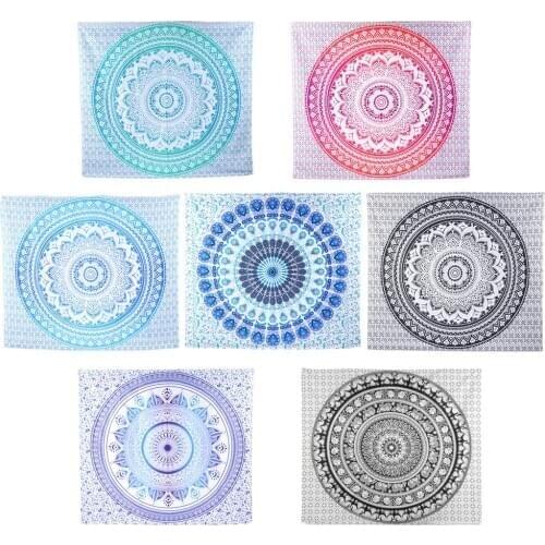 Wall Hanging Tapestries Indian Mandala Tapestry Retro Boho Wall Tapestry Beach Mat Travel Towel Blanket Yoga Mats Home Carpet