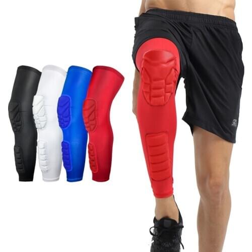 New 1PCS Basketball Knee Pads Long Breathable Compression Knee Calf Protector Support Hiking Riding Leggings