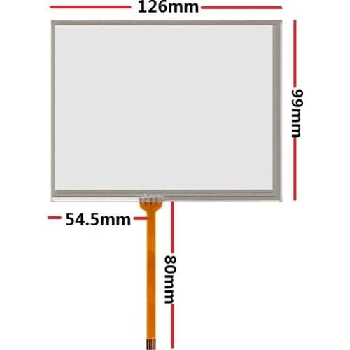 New 5.6-inch touch screen is suitable for industrial screen outer screen flat touch screen inverted line 126*99mm
