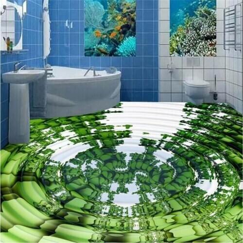 Beibehang Customize any size fresco new 3D floor water wave motion papel de parede 3d para sala atacado papel tapiz