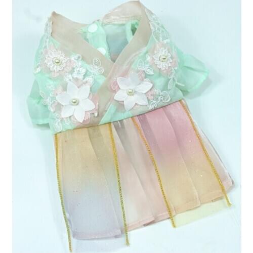 Chinese Style Pet Clothes Summer Dog Dress Cat Puppy Skirt Tang Suit Small Dog Costume Yorkshire Pomeranian Poodle Pet Dresses