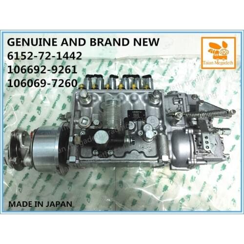 GENUINE AND BRAND NEW FUEL PUMP ASSY 6152-72-1442, 106692-9261, 106069-7260 FOR WA470-3 ENGINE