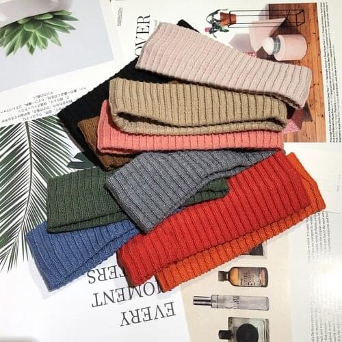 Simple Knitting Headband for Women Winter Warm Turban Wide Elastic Hair Bands Headwrap Female Girls Hair Accessories