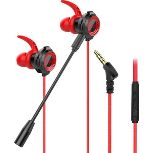 G20 Wired 3.5mm Plug Dynamic Gaming Earphones with Microphone for Phones/PC