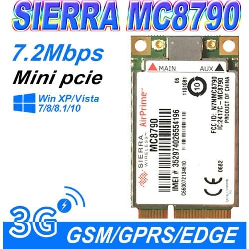 MC8790 Unlock Sierra Wireless AirPrime MC8790 7.2Mbps 5.76Mbps HSUPA + GPS 3G WWAN Mini PCI-E Card Mobile Broadband GSM