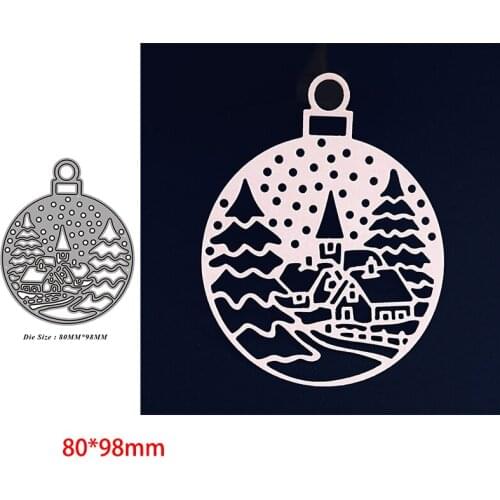 Christmas snow scene tag Metal Cutting Dies 2021 New Diy Die Molds Scrapbooking Paper Making Die Cuts Crafts