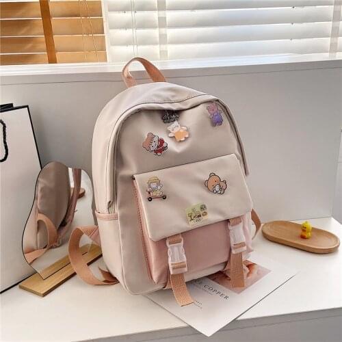 2021 new cute student small female backpack girl school bag waterproof nylon fashion Japanese casual girl school bag female mini