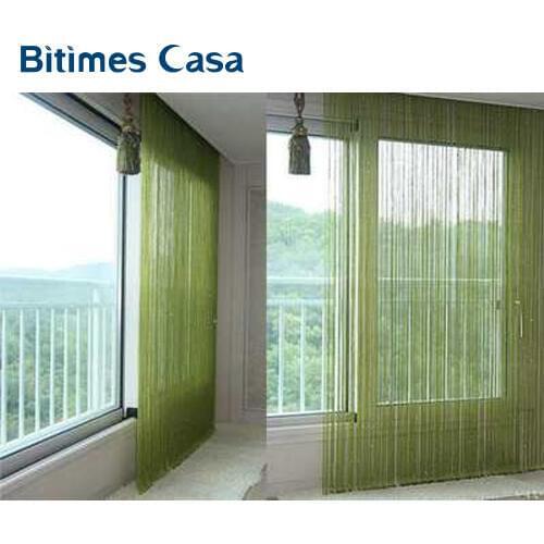 Solid Color Decorative Line Curtains Drape шторы 300*300CM String Curtains Window Blind Room Divider