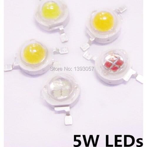 5W 700mA High Power LED Chip, DC6-7V 45mil*45mil Epistar Chip Copper Stent White/Warm/Red/Blue/Green/Pink Excellent Light Source