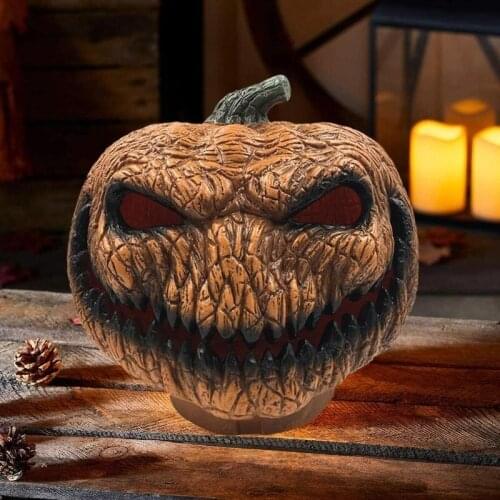 Halloween Pumpkin Lantern Led Light For Desktop Bookshelf Cloak Family Party Night Lights Home Garden Decoration Ghost Lighting