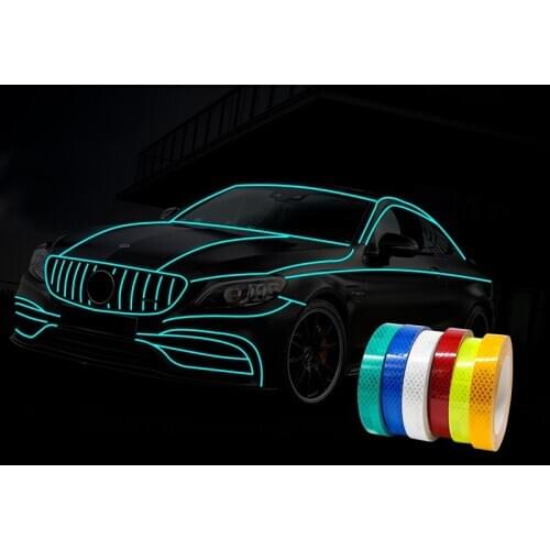 3cm width 10M length Reflective tape Luminous stickers at night Fluorescent adhesive strip For car motorcycle truck Bicycle