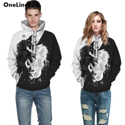 OneLineFox Unisex Hoodies With Pockets Young Men Women Fashion Spring Autumn Pullovers Sweatshirts Street Homme 3D Tracksuit