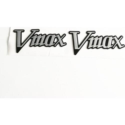 1 pair Silver Round Sticker Vmax Sticker Motorcycle 3D stickers Tank decals applique emblem For Yamaha VMAX 300 450 500 600 700