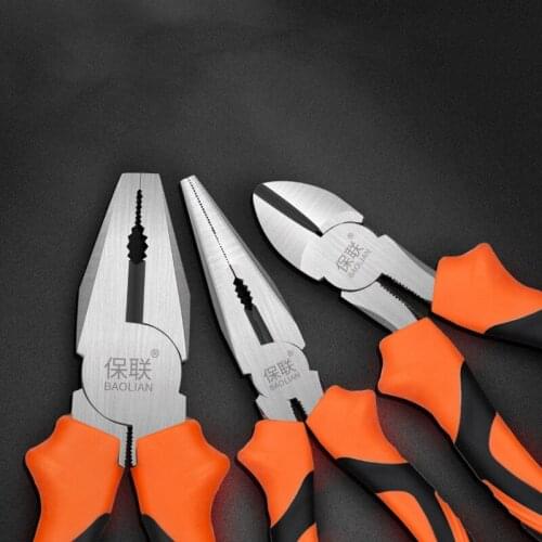 1pcs 6/8 inch wire pliers needle-nose/diagonal pliers electrician labor-saving vise multifunctional industrial grade