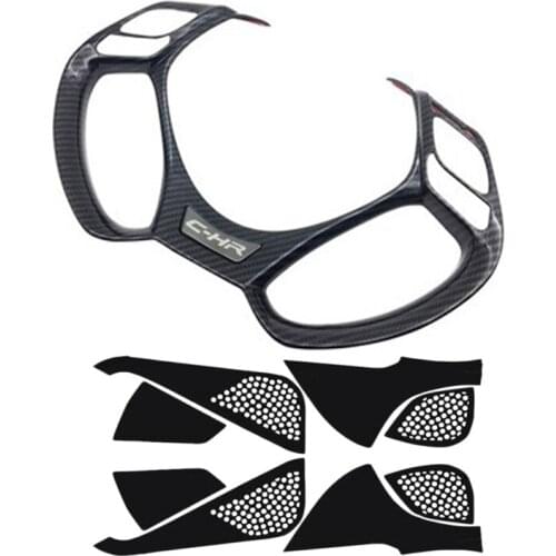 1pcs Car Door Panel Anti-Kick Stickers Dust-Proof Cover Interior & 1pcs Car Steering Wheel Sequins Sticker Trim Cover Stickers F