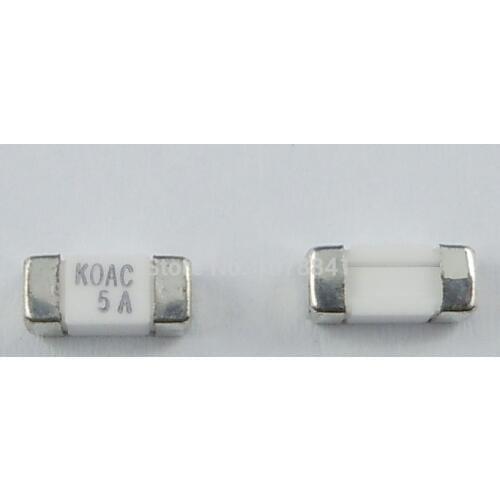 100 Pcs Per Lot KOAC SMD SMT 1808 5A 125V Surface Mount Main Board Fuses CCF1N5TTE
